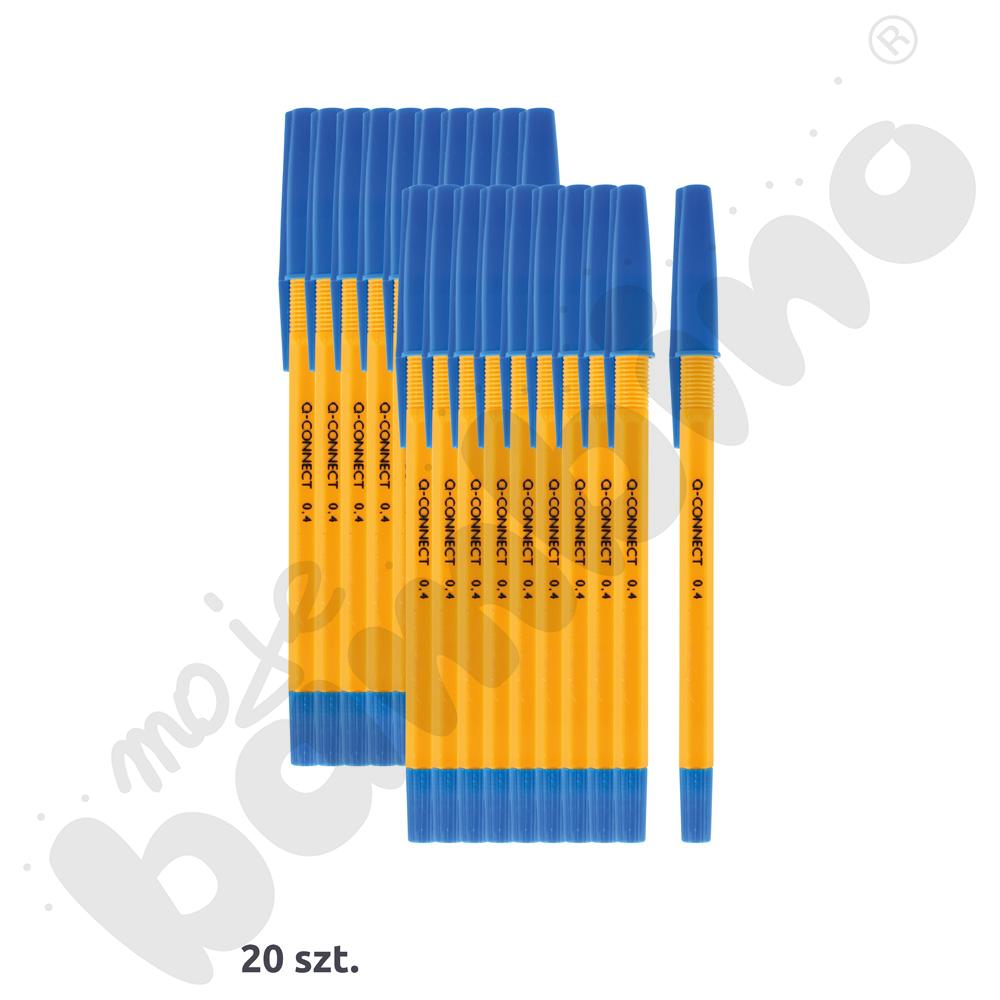 Długopisy Q-CONNECT niebieskie, 20 szt.