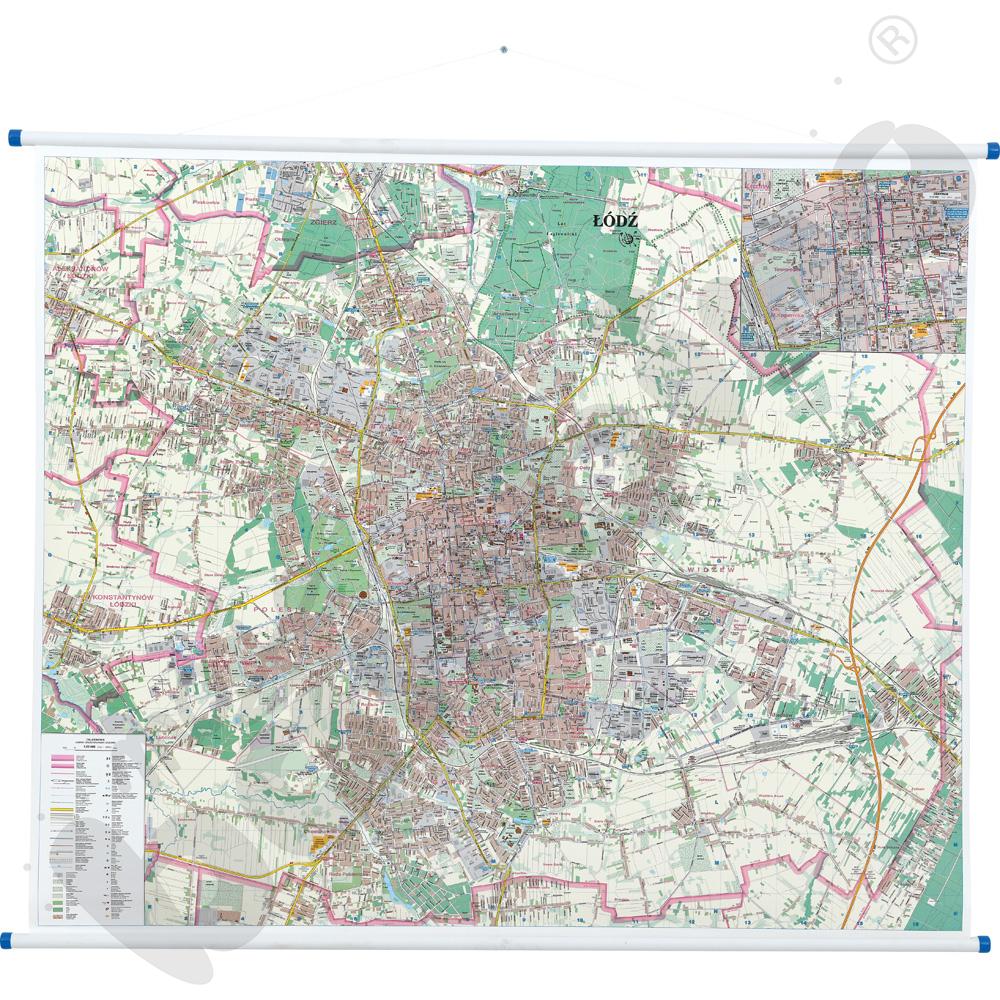 Łódź - mapa regionu 112,8 x 93,8 cm