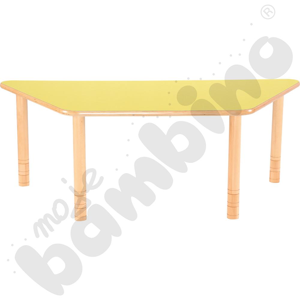 Stół Flexi trapezowy szkolny - żółty
