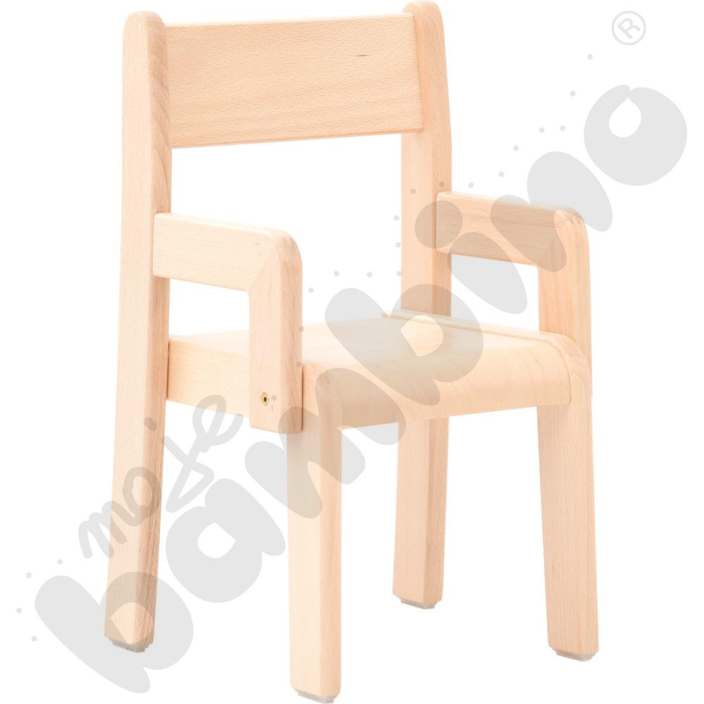 Krzesło Krzyś Deluxe z podłokietnikami i stopką filcową