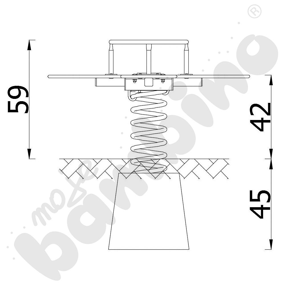 Koniczyna Urbi A na podstawie betonowej