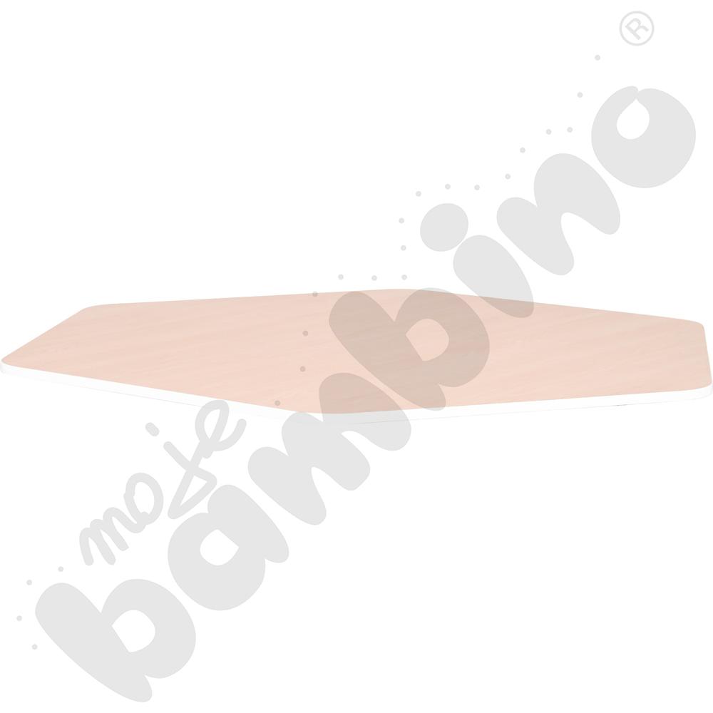 Blat Quadro klon jasny sześciokątny, białe obrzeże