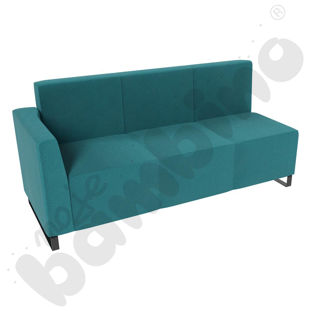 Sofa Universum 3-os. wys. 82 cm, bok niski lewy, tkanina KG08