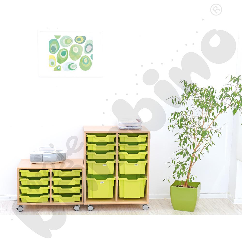 Szafka Flexi D na plastikowe pojemniki na kółkach