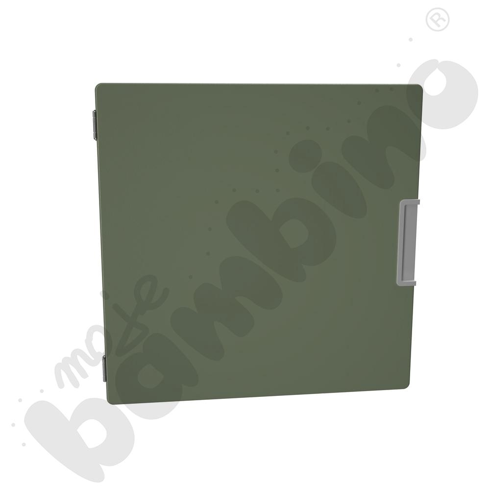 Quadro - małe drzwiczki 90, mocowane do przegrody, cichy domyk - ciemnooliwkowe