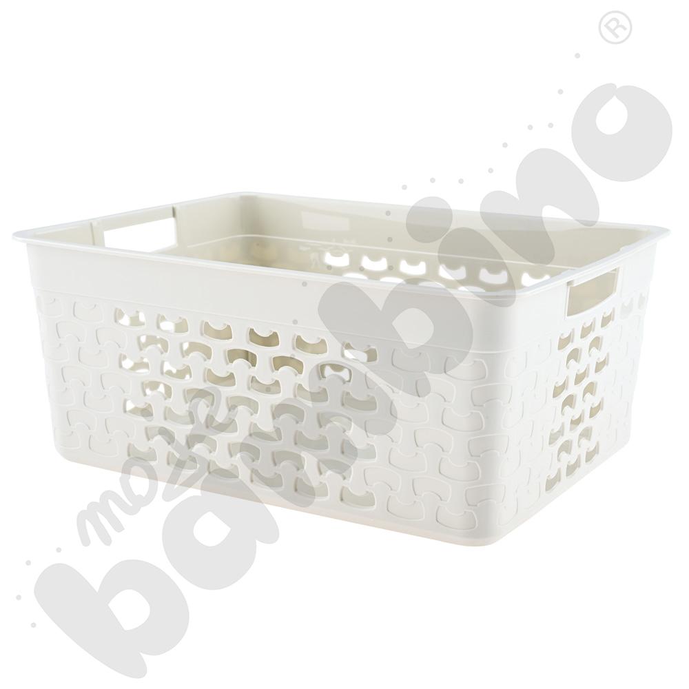 Koszyk Cotton wys. 12 cm biały