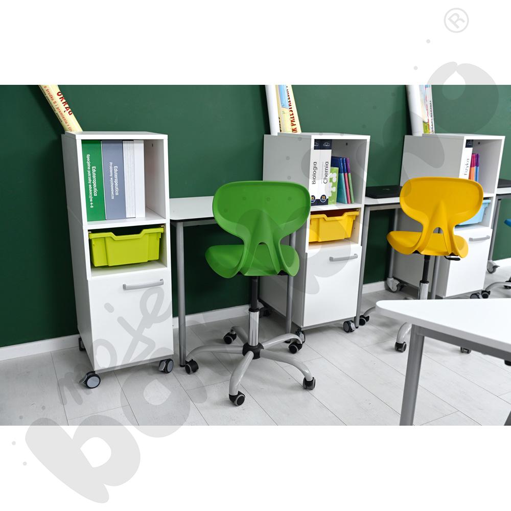 Krzesło Colores obrotowe na kółkach z reg.  wys. zielone