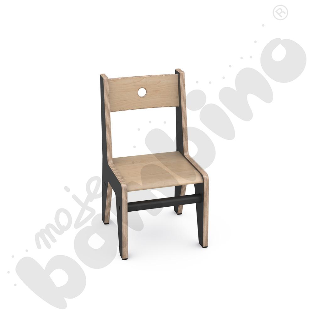 Czarne krzesło FLO 21 cm