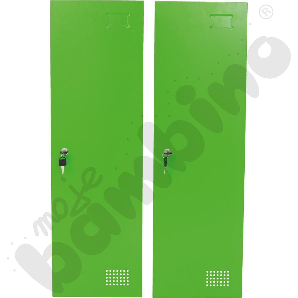 Drzwi do szafy skrytkowej 4 i 6-schowkowej - jasnozielone 2 szt.