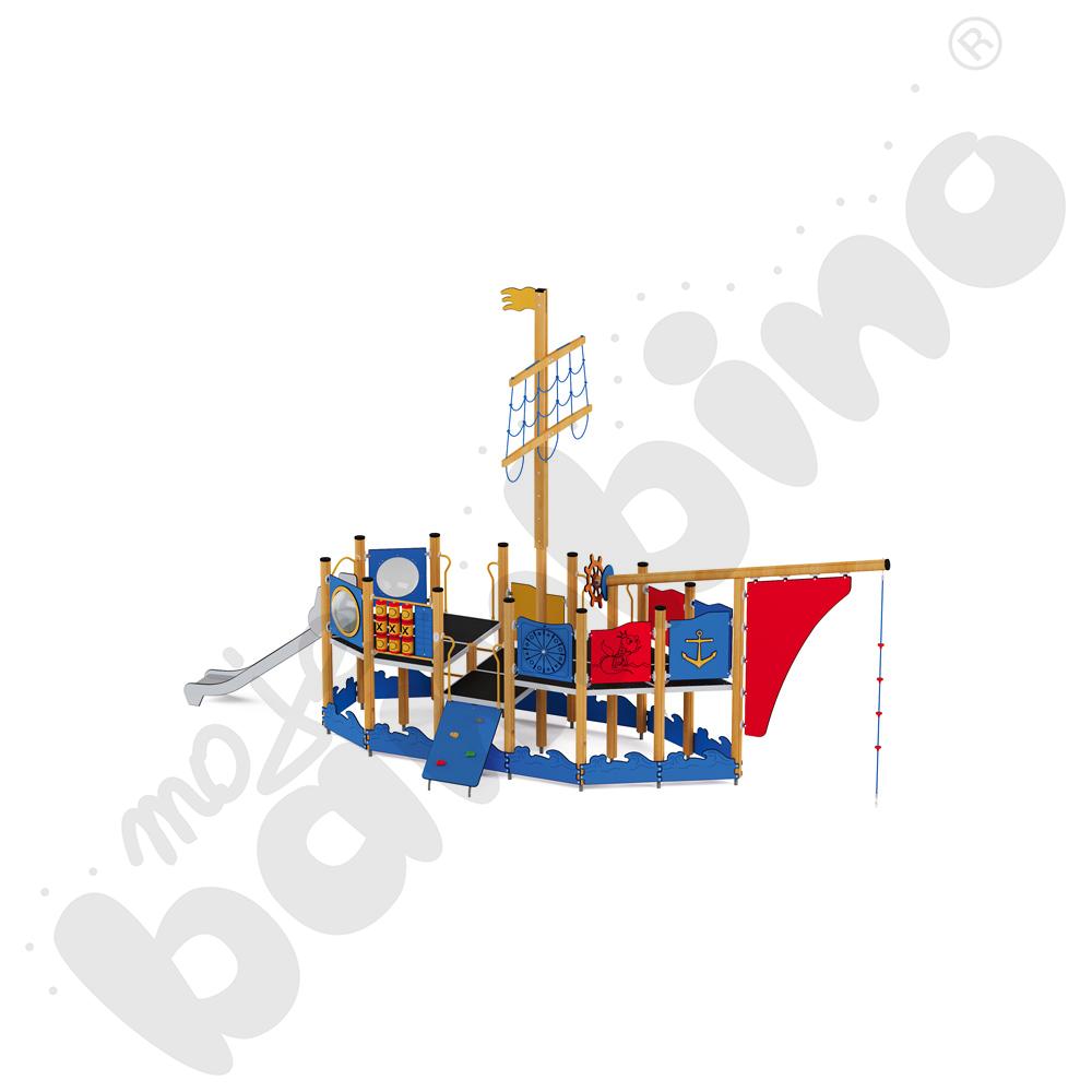 Statek Marco Polo, drewniane słupy