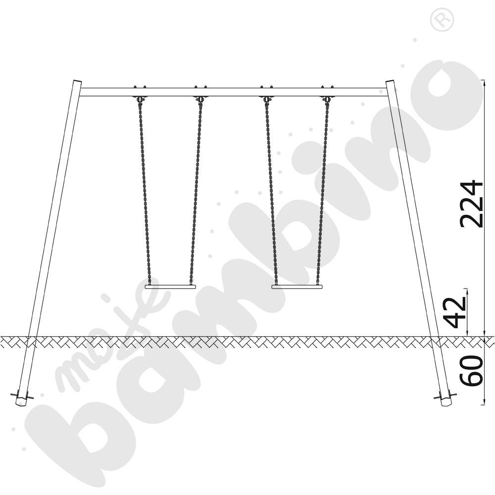 Quadro - stelaż do huśtawki podwójnej