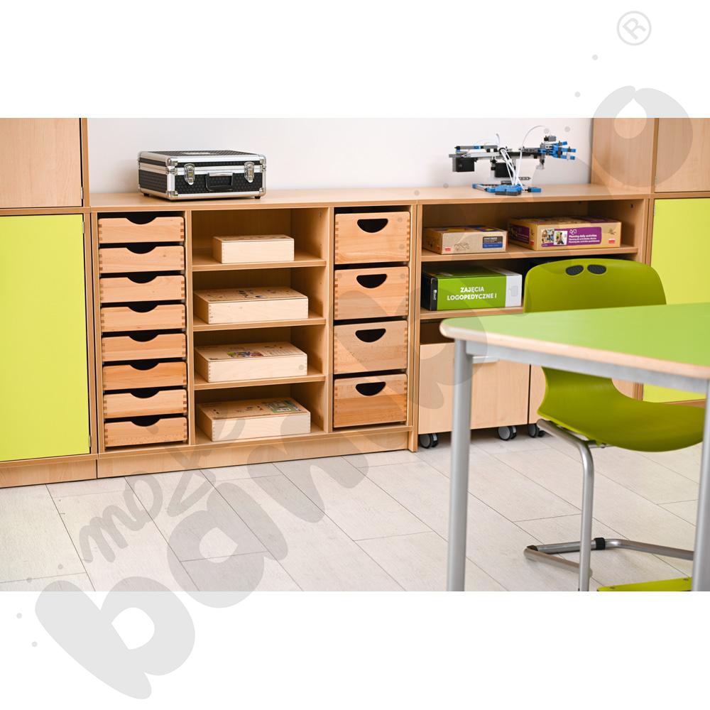 Szafka Flexi D z przegrodami i 3 półkami na cokole Szafka Flexi D z przegrodami i 3 półkami na cokole