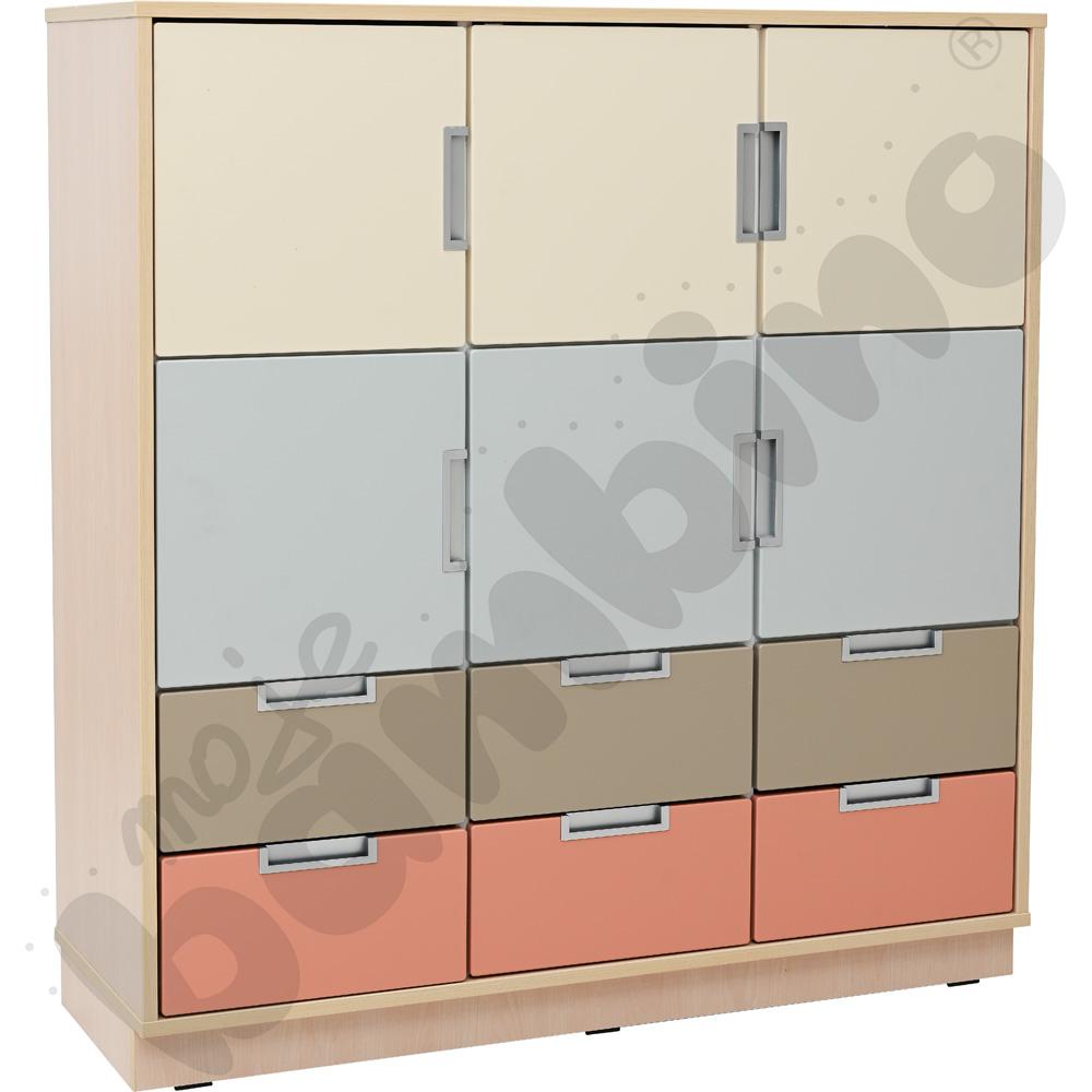 Quadro - regał L z 2 przegrodami i 2 półkami, klon jasny Quadro - regał L z 2 przegrodami i 2 półkami, klon jasny