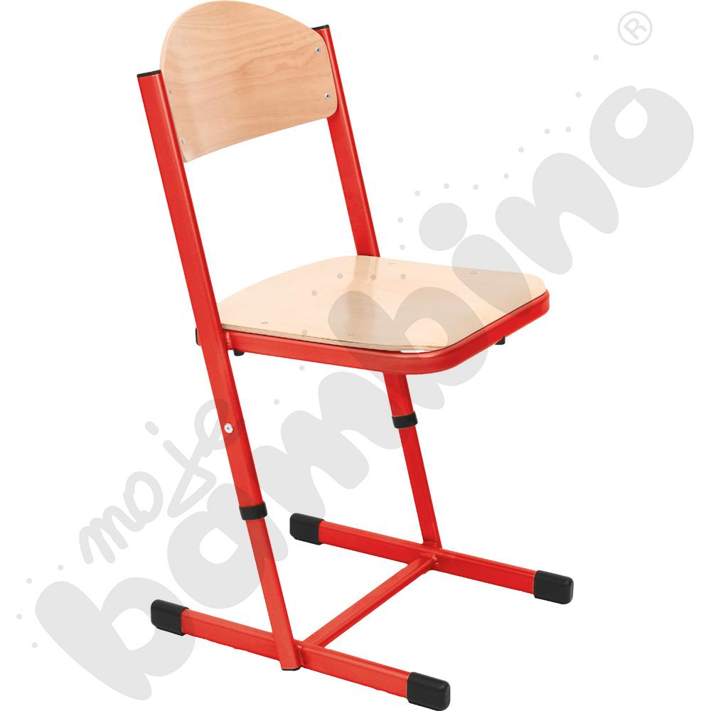 Krzesło T wzmocnione regulowane rozm. 6-7 czerwone