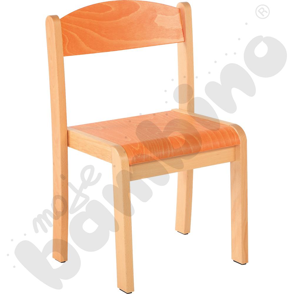 Krzesło Filipek pomarańczowe ze stopką filcową rozm. 4 