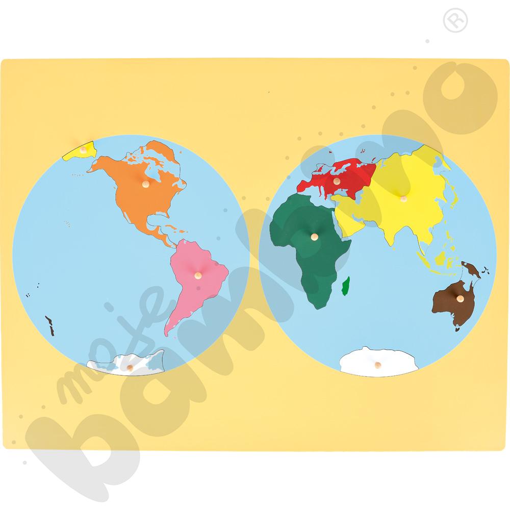 Kontynenty - mapa świata