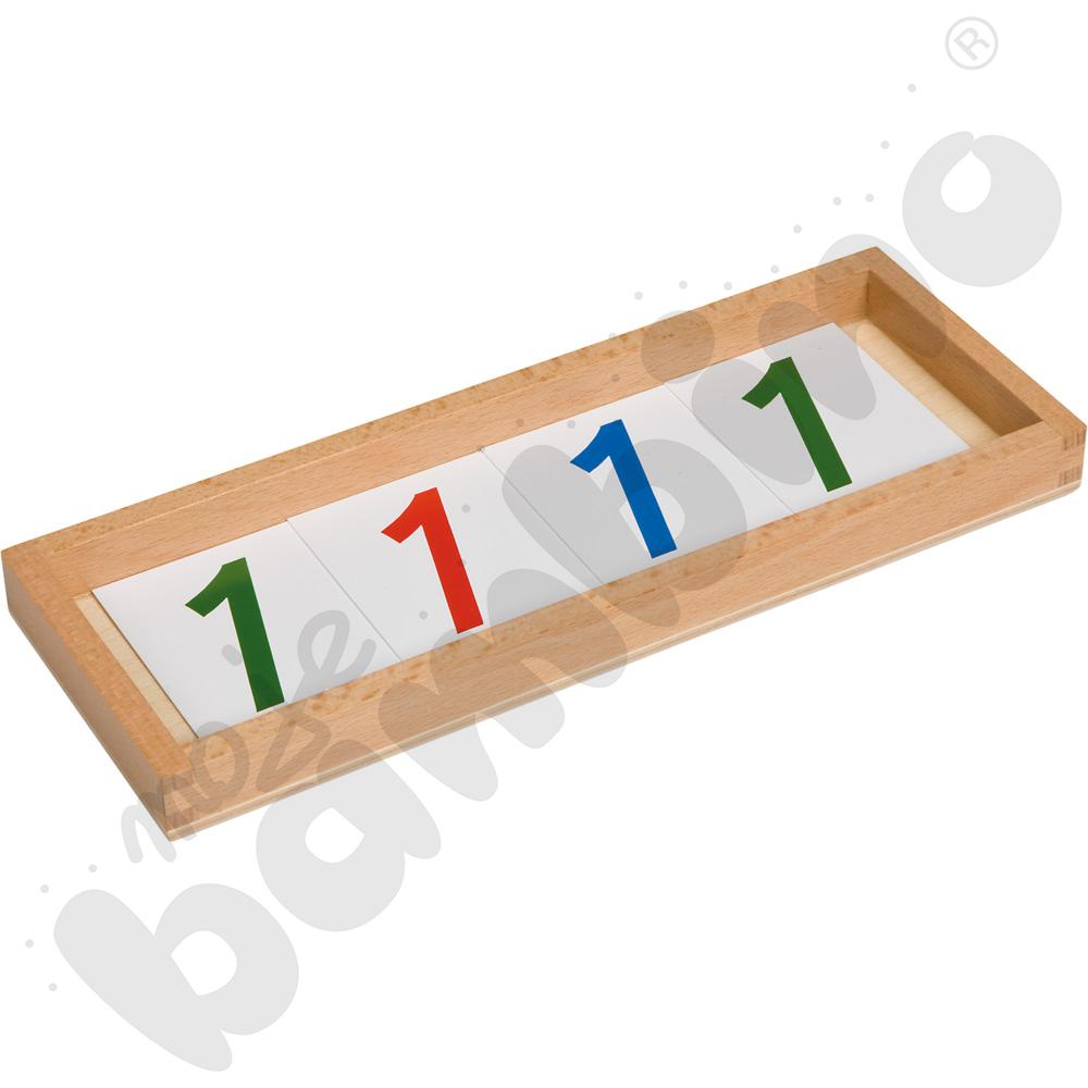 Pudełko z liczbami do systemu dziesiątkowego Montessori