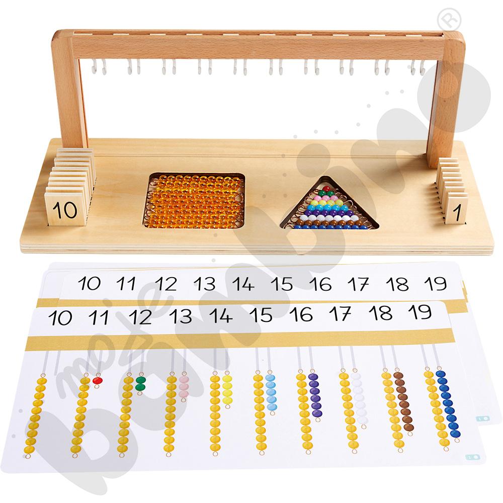 Wieszak Montessori - nauka liczenia 10-19 