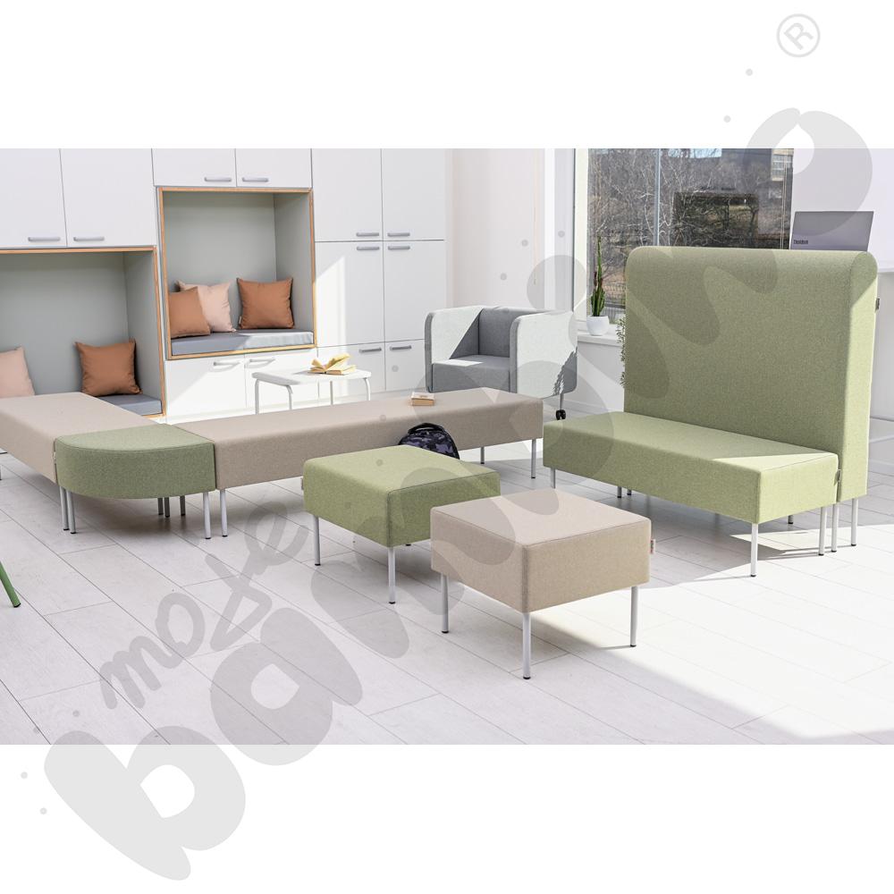 Pufa Versa 50x50 cm z plastikowymi stopkami, stelaż jasnoszary, tkanina RO37 Pufa Versa 50x50 cm z plastikowymi stopkami, stelaż jasnoszary, tkanina RO37