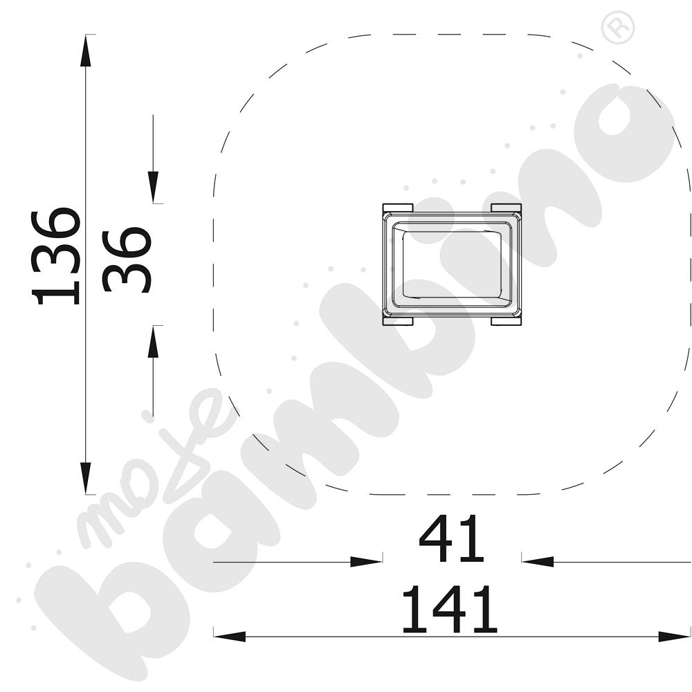 Donica Terra z pojemnikiem, niska Donica Terra z pojemnikiem, niska