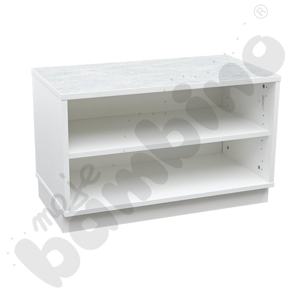 Quadro - szafka cicha S z 1 półką na cokole, biała
