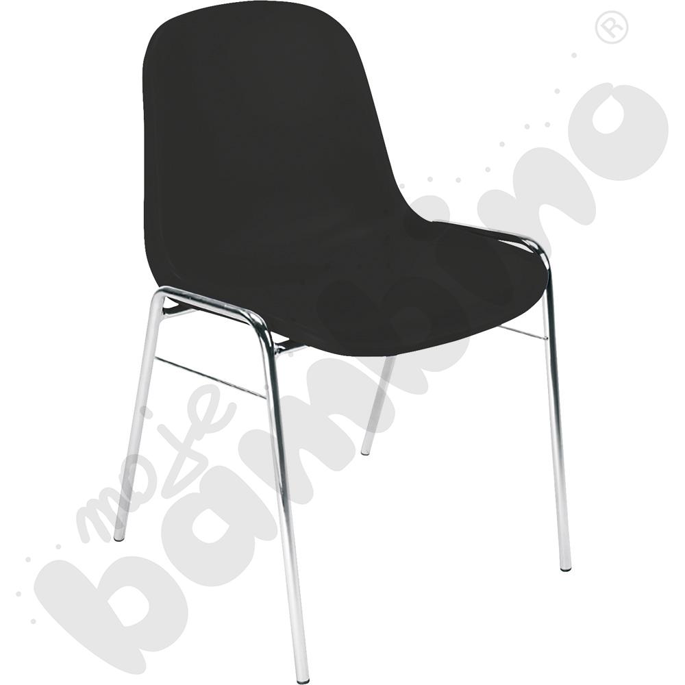 Krzesło BETA Chrom czarne
