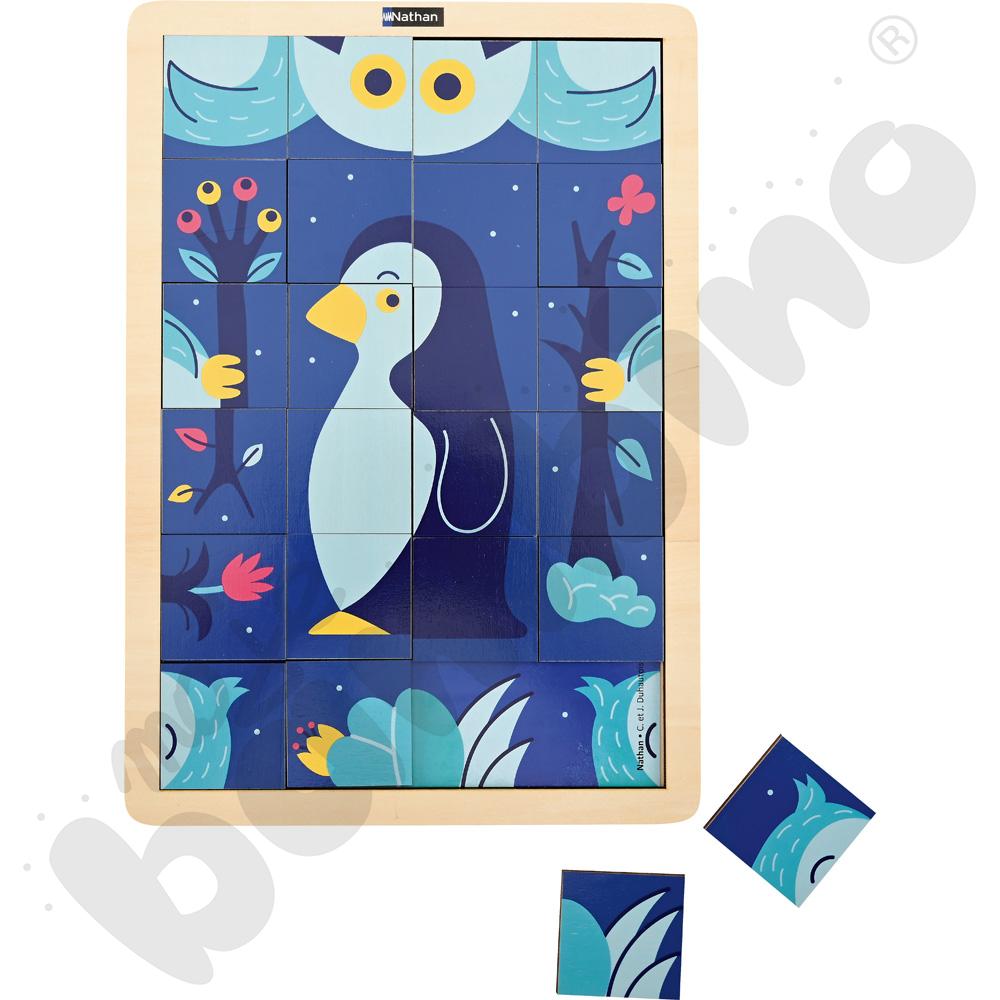 Puzzle niespodzianka - sowa i pingwin