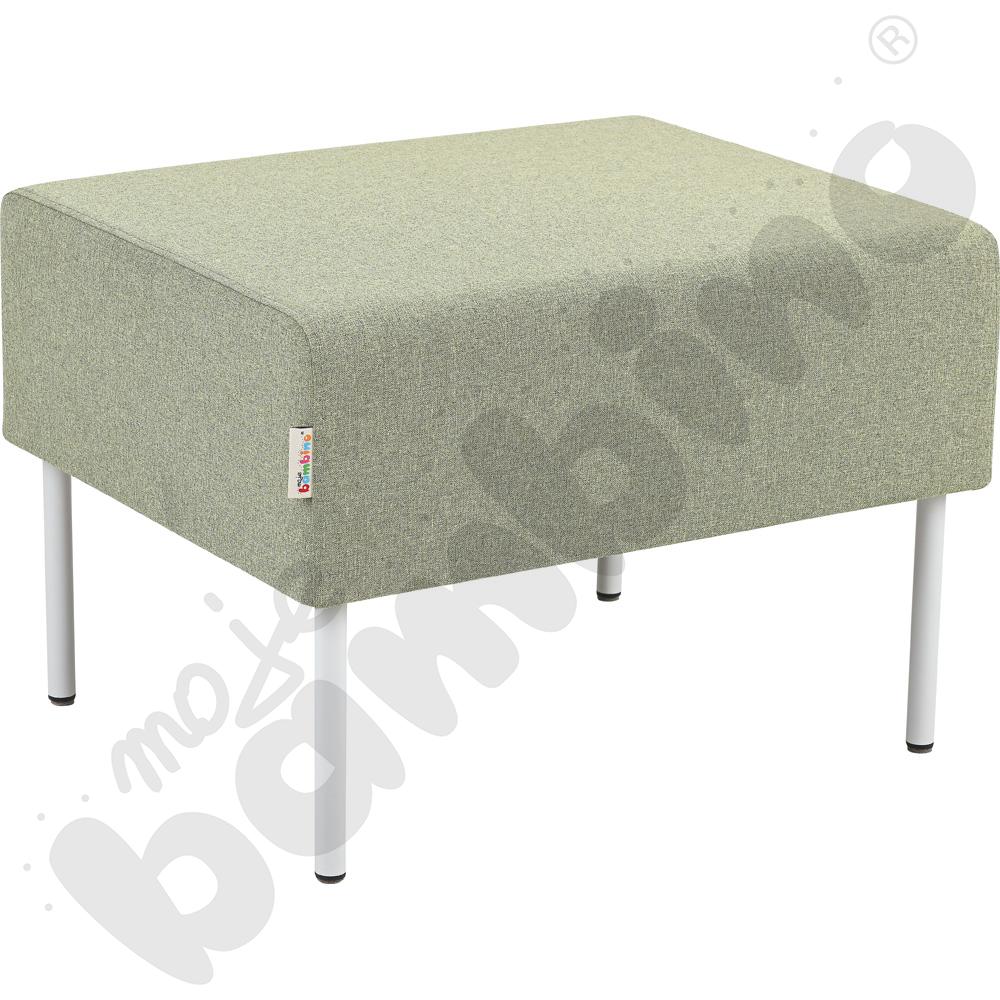 Pufa Versa 60x50 cm z plastikowymi stopkami, stelaż jasnoszary, tkanina RO27 Pufa Versa 60x50 cm z plastikowymi stopkami, stelaż jasnoszary, tkanina RO27