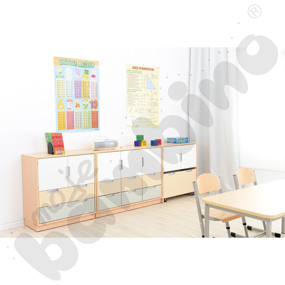 Quadro - szafka M na 2 szerokie szuflady, klon jasny Quadro - szafka M na 2 szerokie szuflady, klon jasny