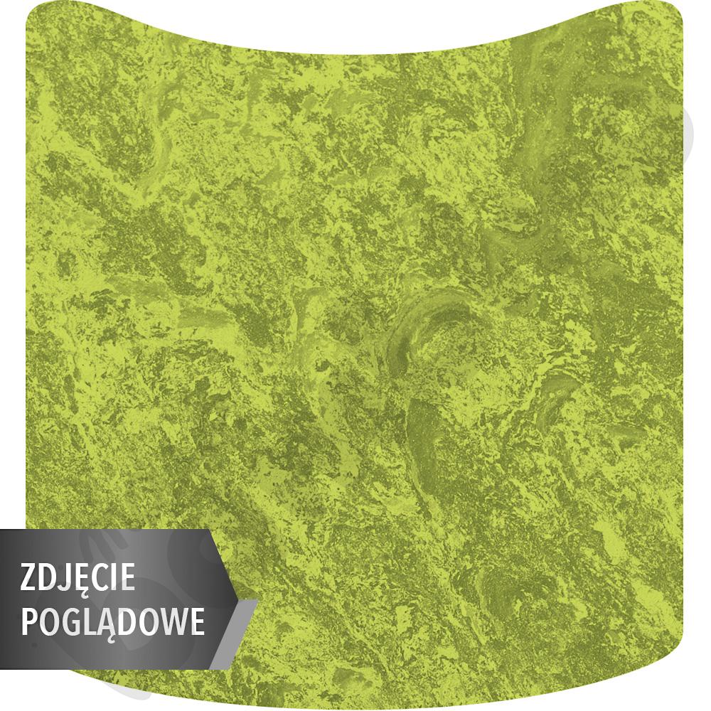 Stół Cichy kwadrat falisty 70x72, blat zielony, narożniki zaokrąglone, rozm. 3