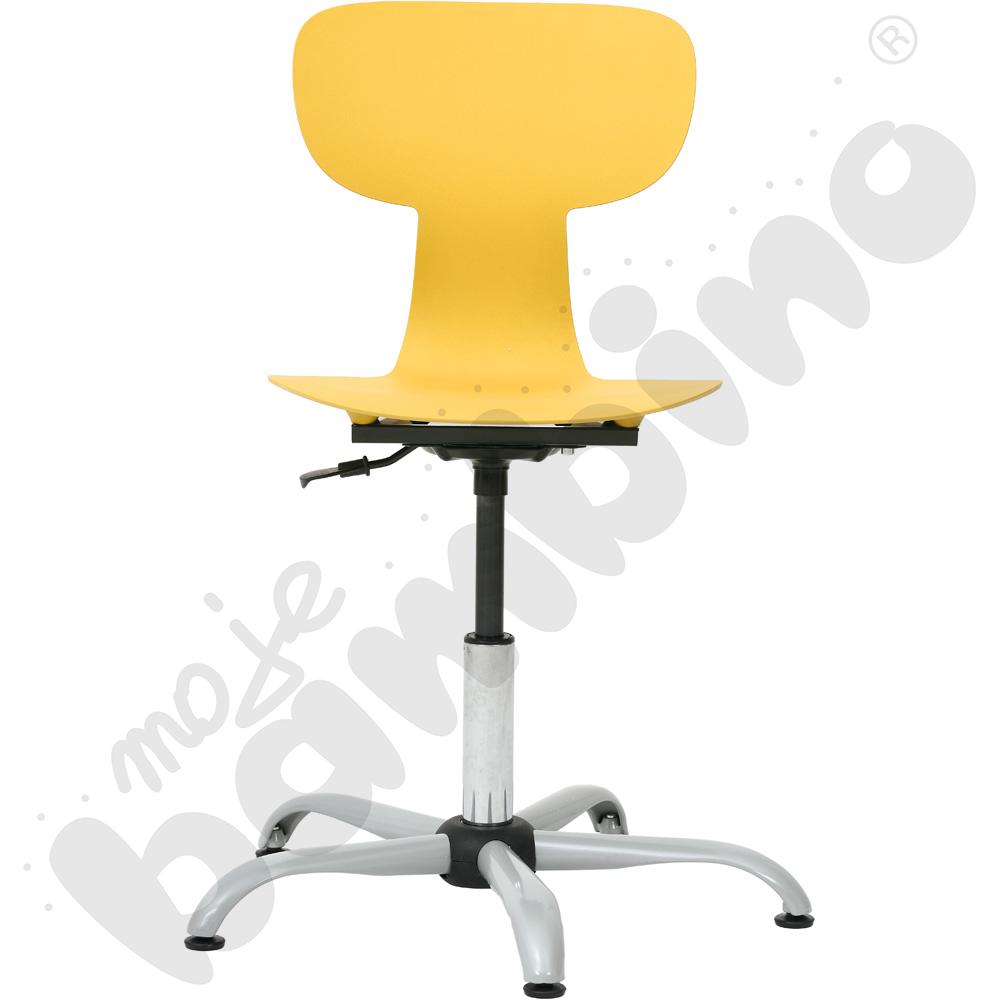 Krzesło Ergo obrotowe żółte