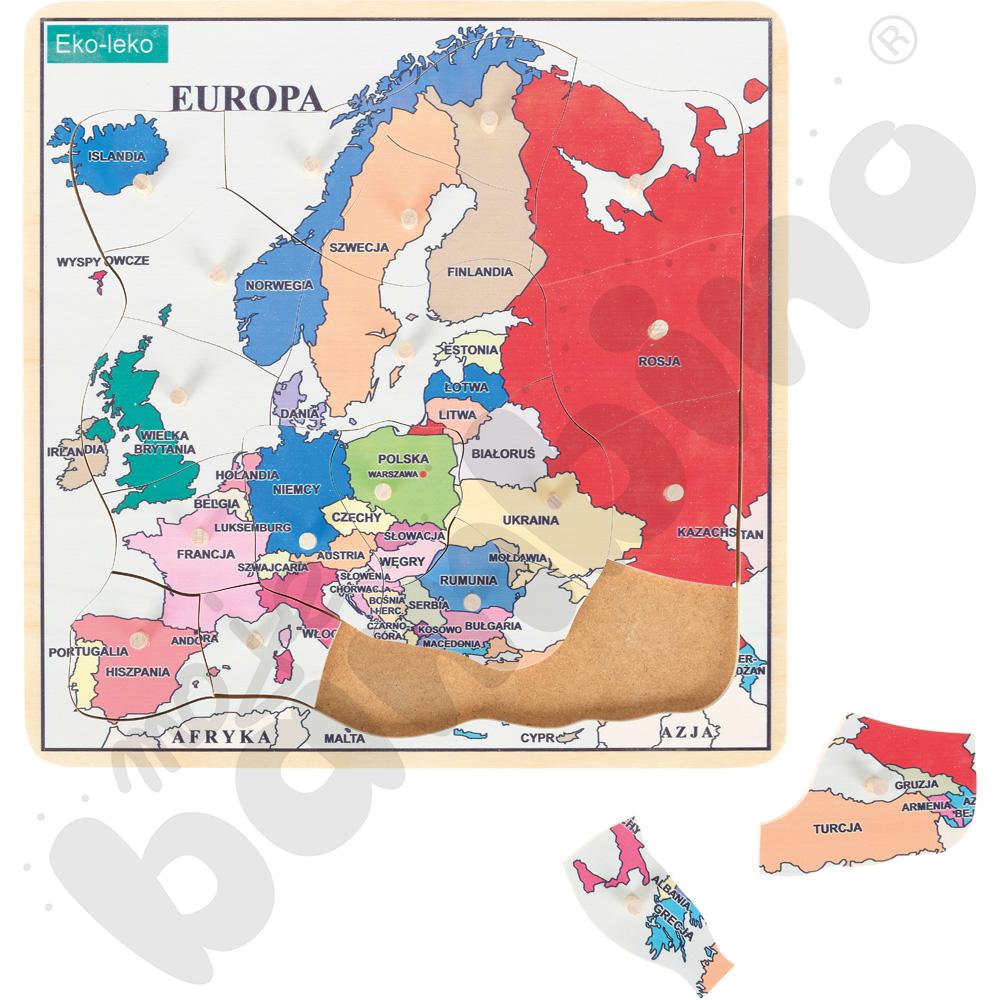 Mapa Europy - puzzle
