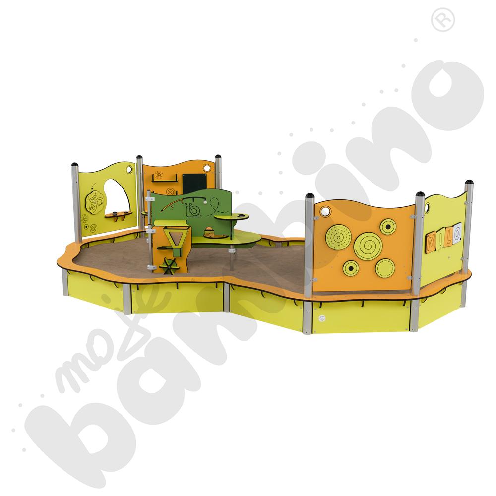 Milo - piaskownica podwójna z panelami
