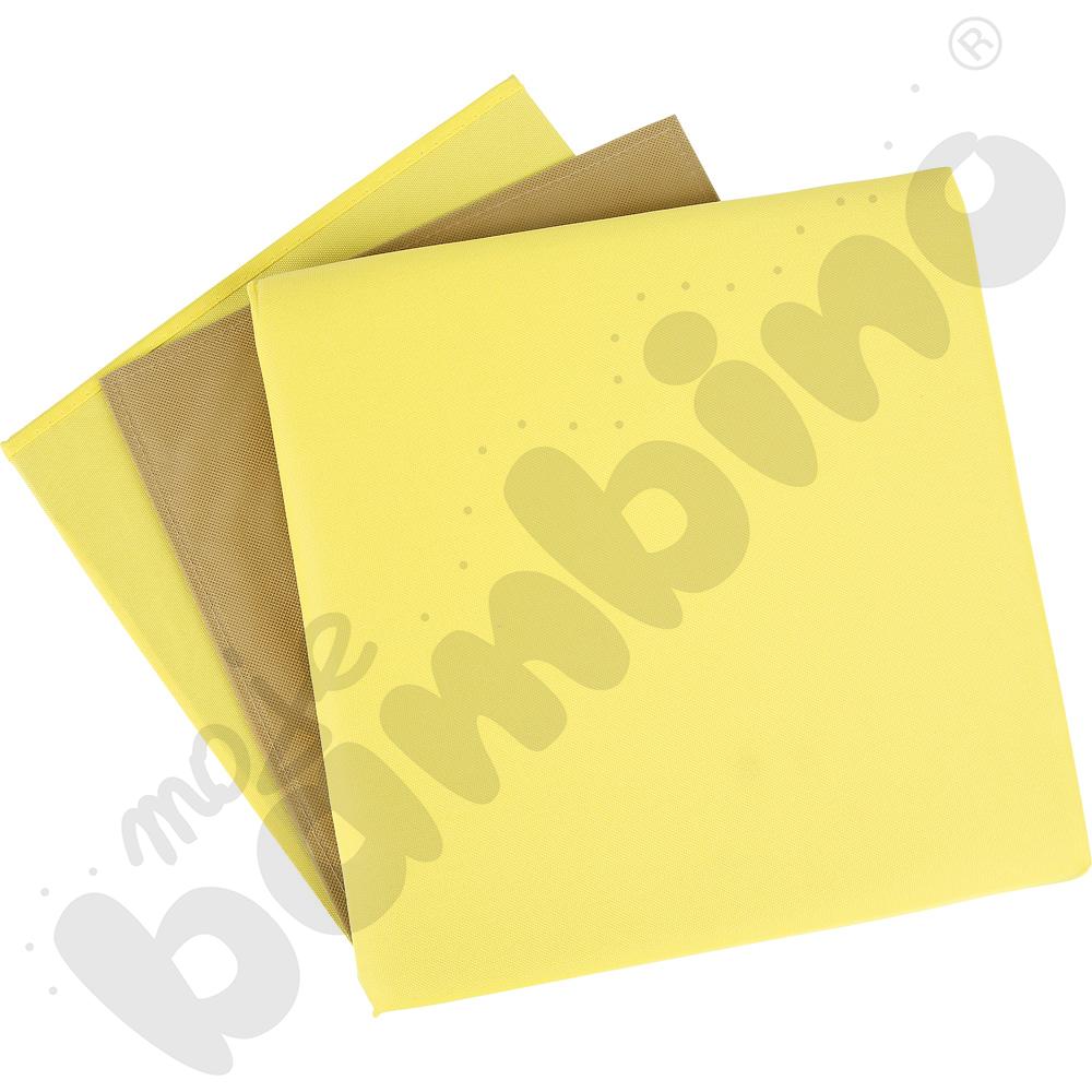 Pufa-pojemnik z tkaniny - żółta