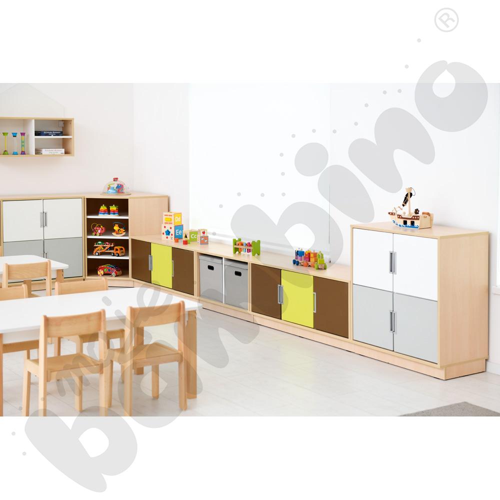 Quadro - szafka S na 6 szuflad na cokole, klon jasny Quadro - szafka S na 6 szuflad na cokole, klon jasny