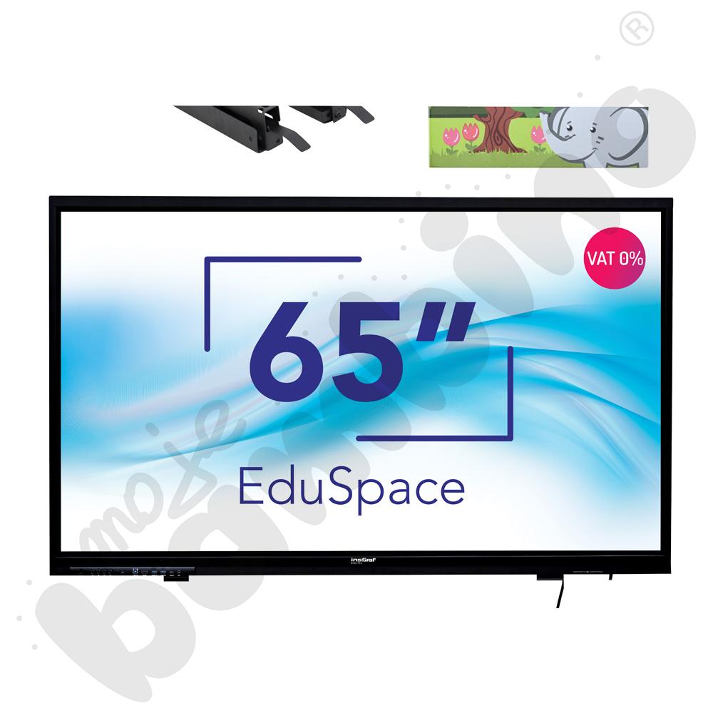 JumboEdu z monitorem interaktywnym insGraf Digital EduSpace 65 i uchwytem ściennym