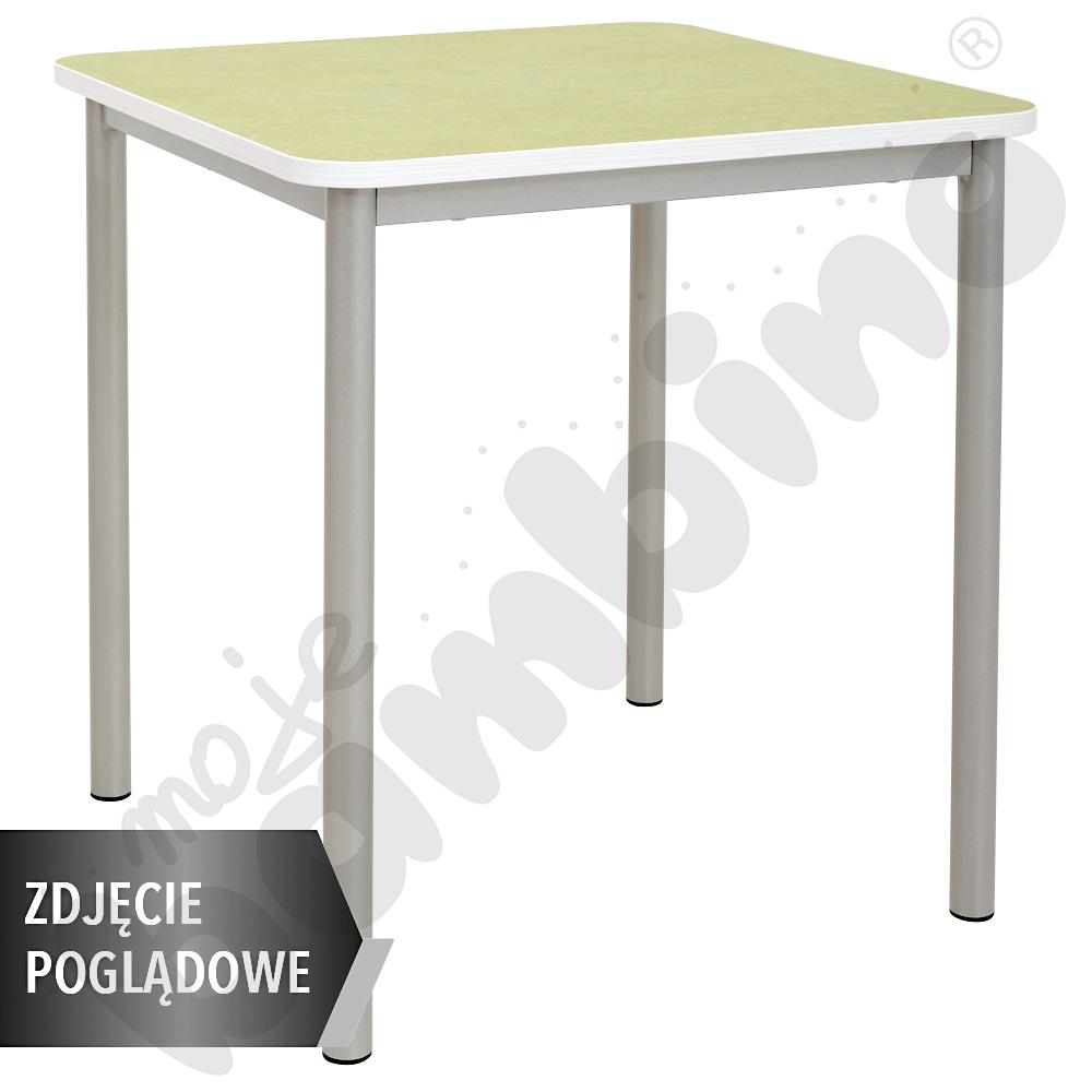 Cichy stół kwadratowy 70x70, jasnozielony, rozm. 5