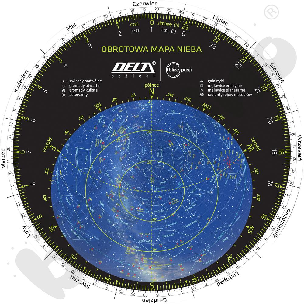 Obrotowa mapa nieba
