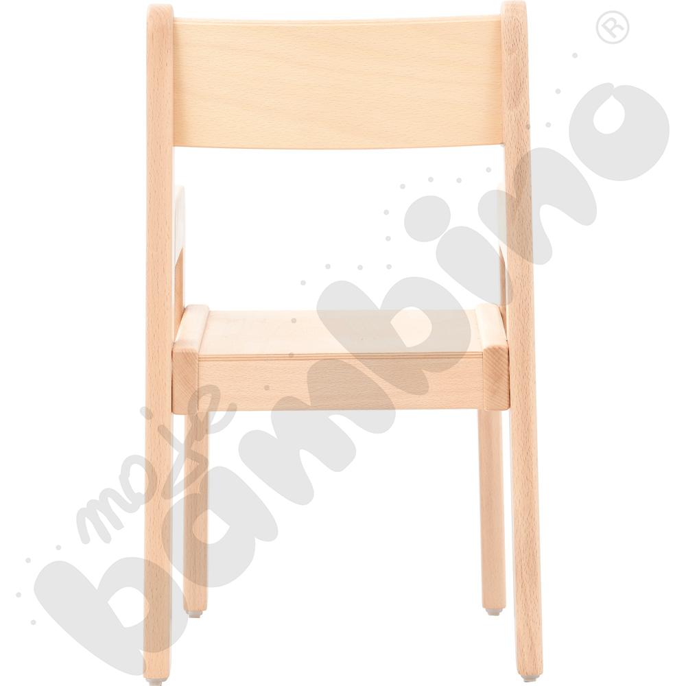 Krzesło Krzyś Deluxe z podłokietnikami i stopką filcową, rozm. 1 - buk