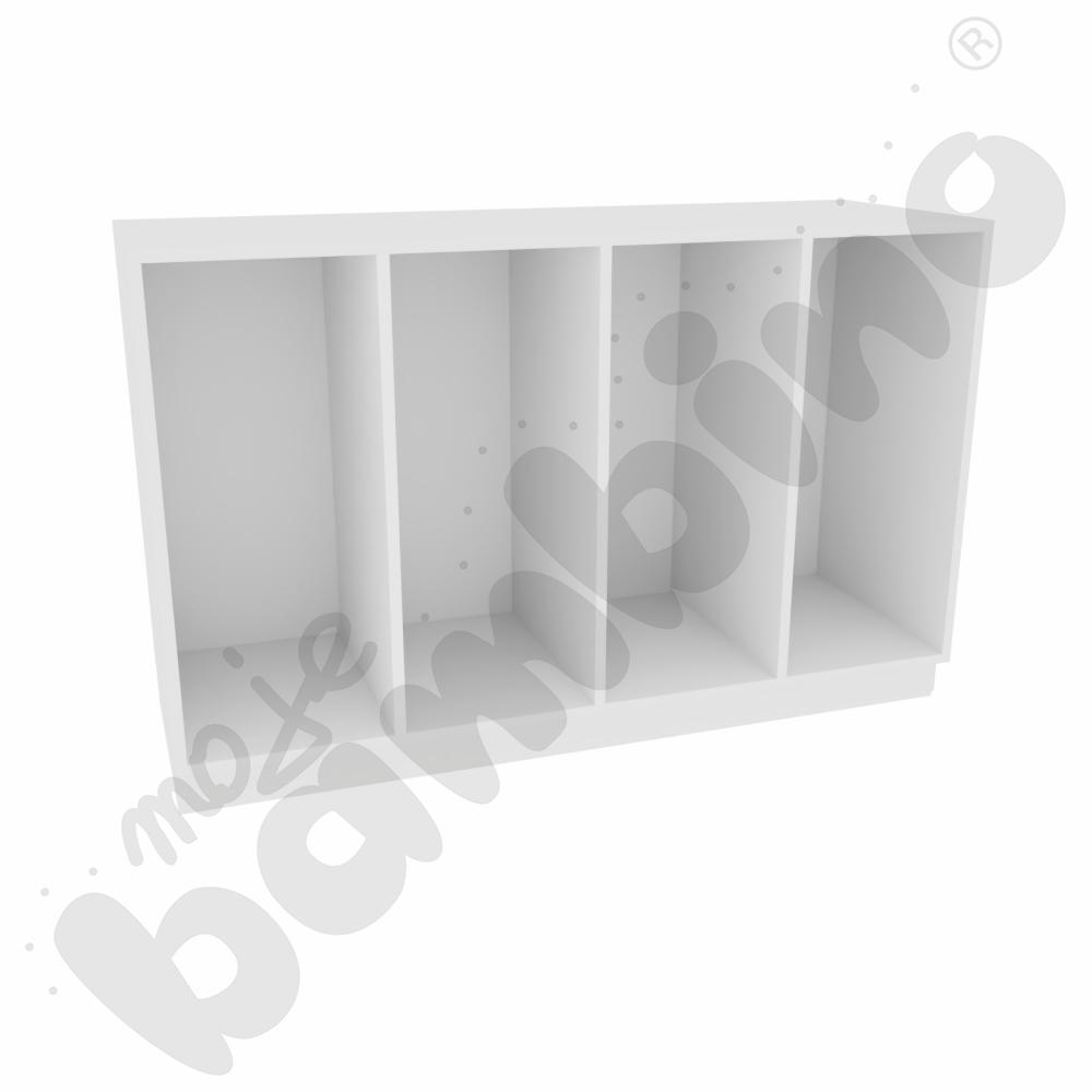 Quadro - szafka M na plastikowe pojemniki - z 3 przegrodami, biała