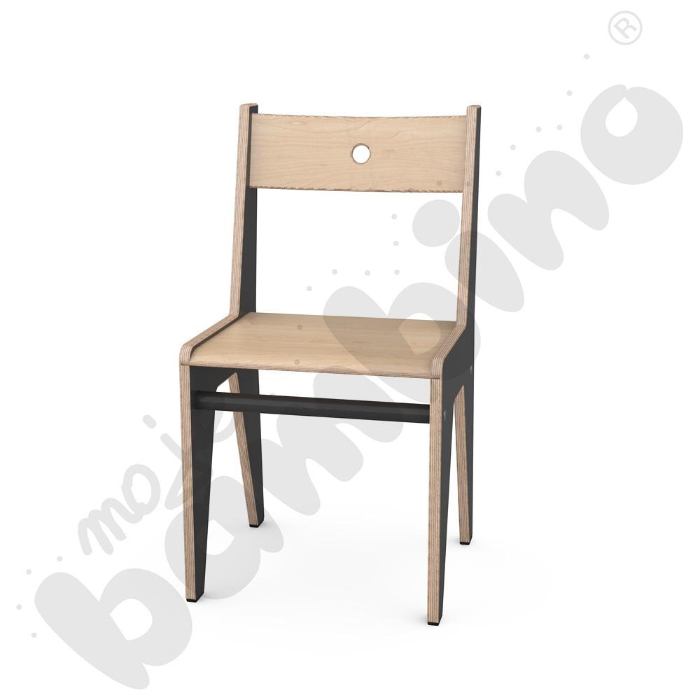 Czarne krzesło FLO 35 cm