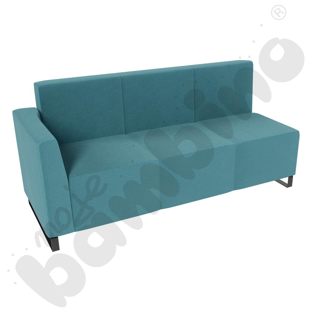 Sofa Universum 3-os. wys. 82 cm, bok niski lewy, tkanina KG09