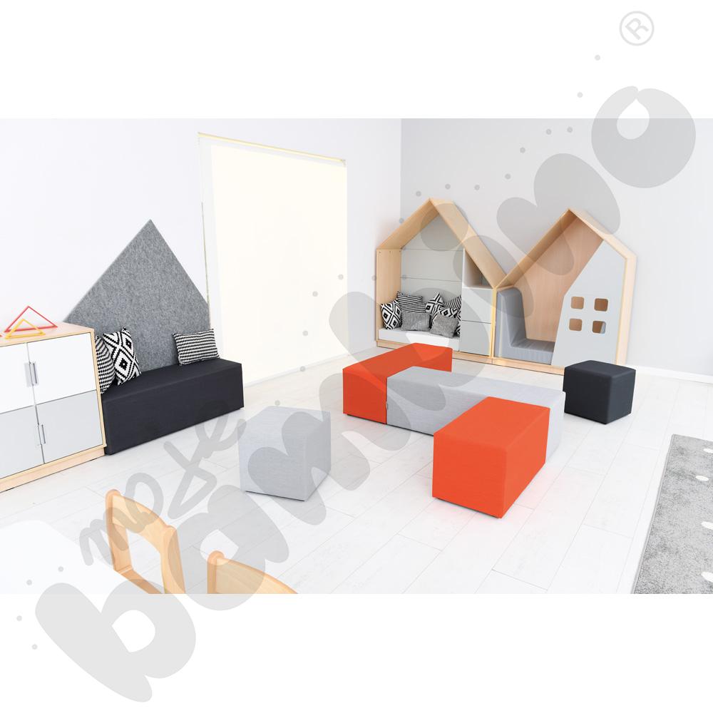 Pufa 3-osobowa Inflamea czerwona Pufa 3-osobowa Inflamea czerwona