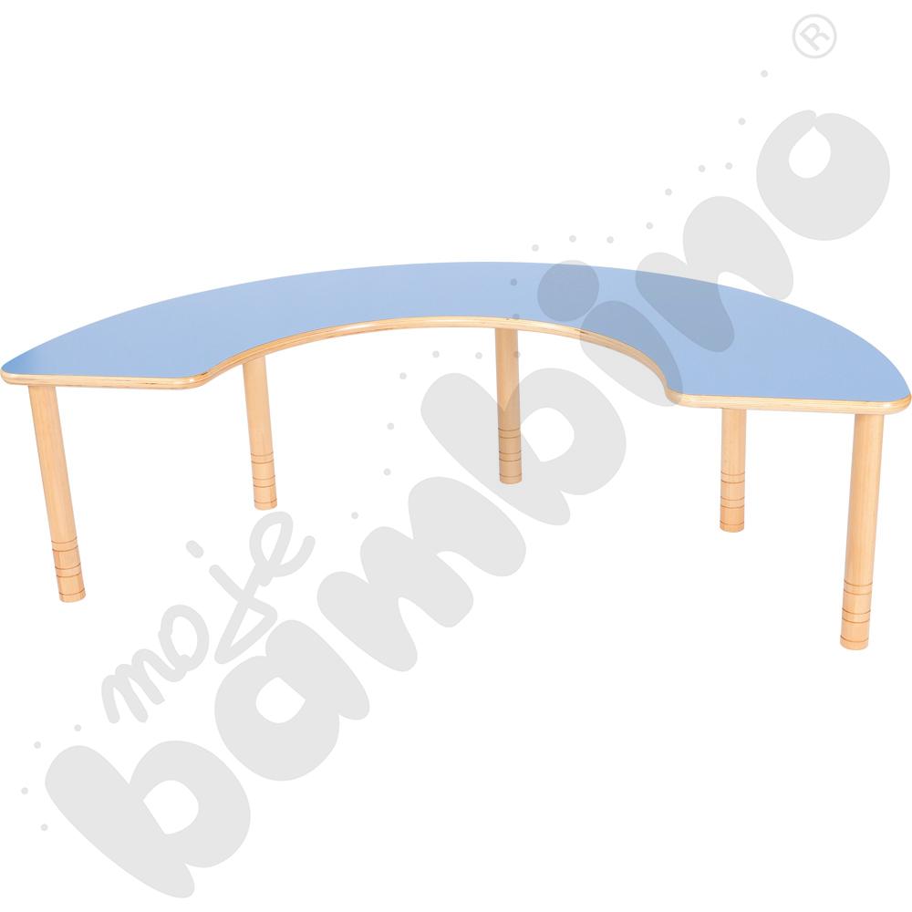 Stolik do karmienia - podkowa rozm. 40-58 cm - blat niebieski