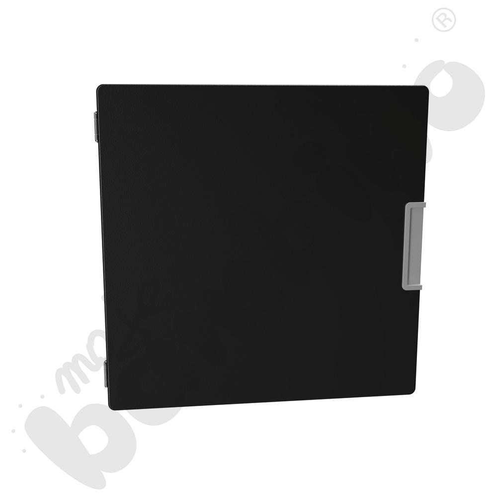Quadro - małe drzwiczki 90, mocowane do przegrody, cichy domyk - czarne