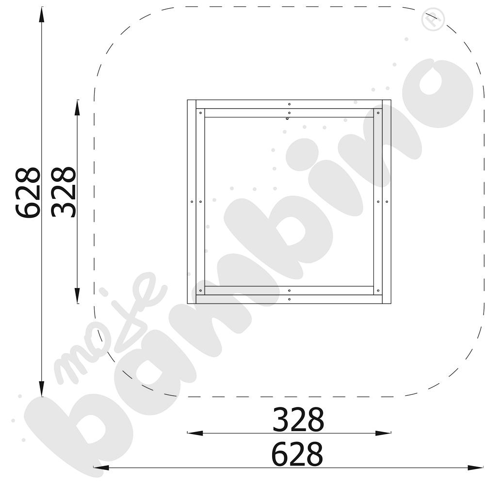 Piaskownica z desek 3 x 3