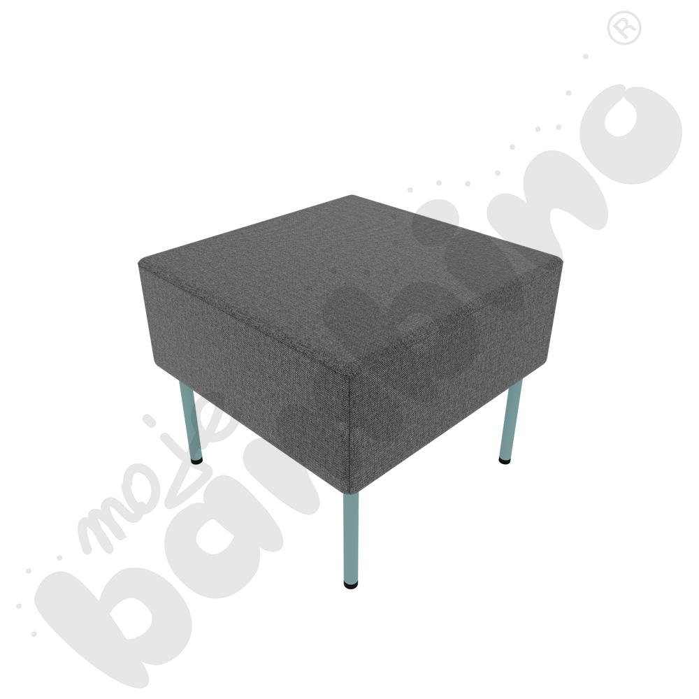 Pufa Versa 50x50 cm z filcowymi stopkami, stelaż turkusowy, tkanina RO39 Pufa Versa 50x50 cm z filcowymi stopkami, stelaż turkusowy, tkanina RO39