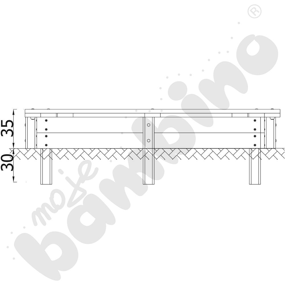 Piaskownica z desek 2 x 2