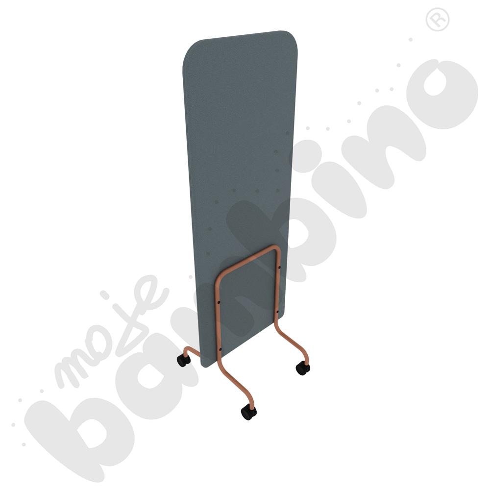 Parawan Versa 60x170 cm z kółkami na twardą powierzchnię, stelaż łososiowy, tkanina BD13