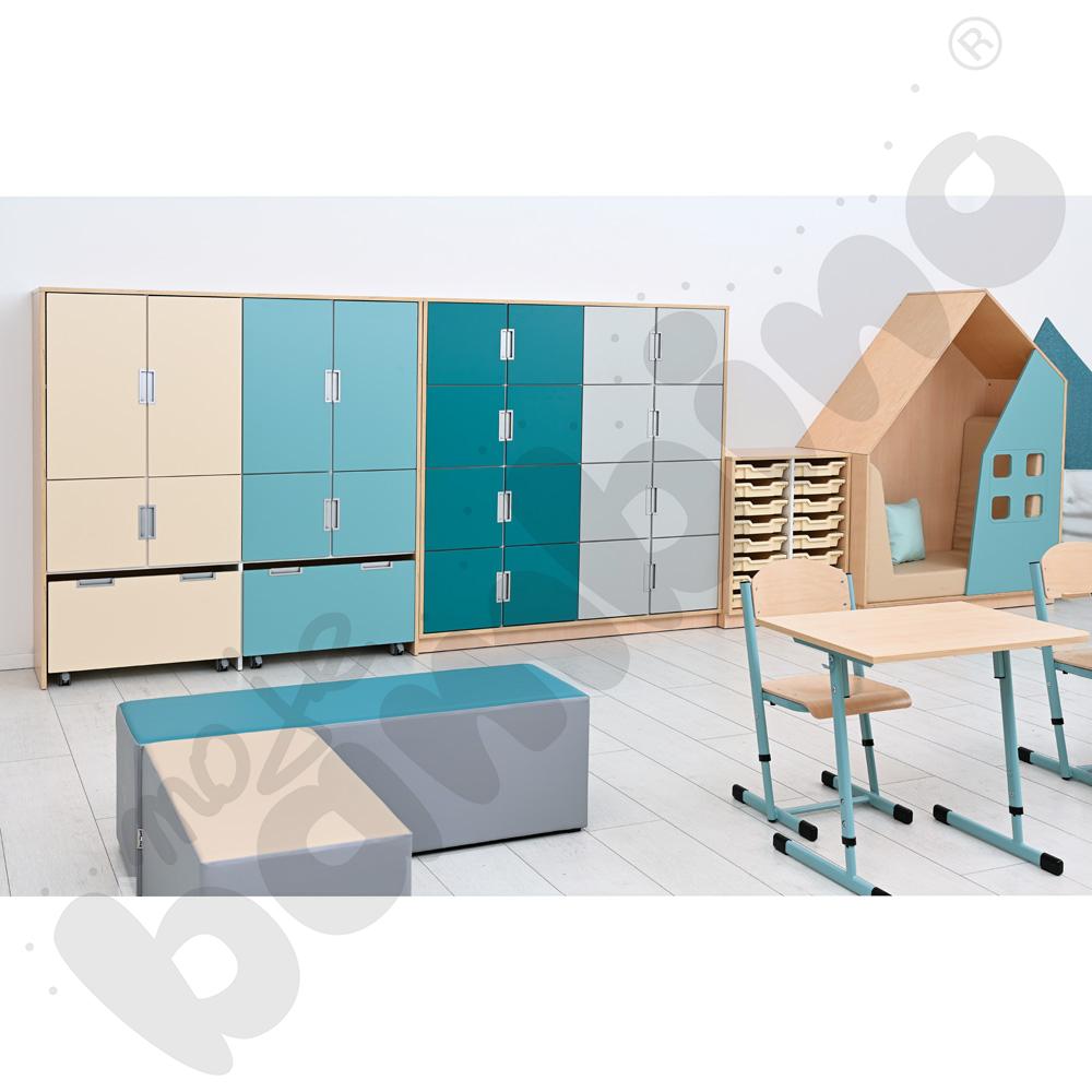 Quadro - regał XL z 3 przegrodami i 3 półkami - klon jasny Quadro - regał XL z 3 przegrodami i 3 półkami - klon jasny
